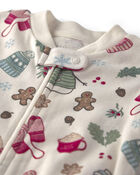B&eacute;b&eacute; fille - Grenouill&egrave;re en coton biologique &agrave; motif D&eacute;cor hivernal, image 3 sur 4 diapositives