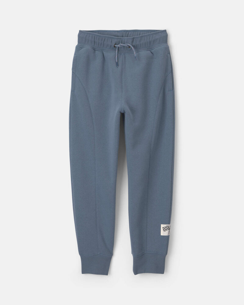 Boys Race Car Fleece Pants - Blue, image 1 of 5 slides