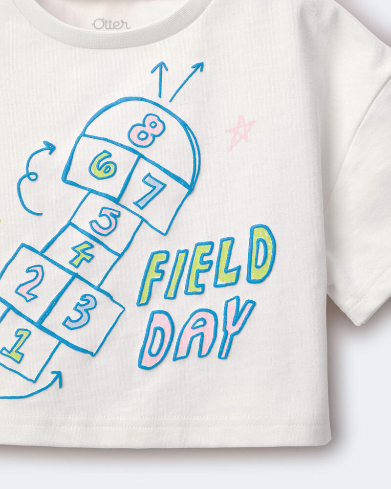 Tout-petit fille - Haut &agrave; imprim&eacute; de marelle &laquo;Field Day&raquo; - Cr&egrave;me, image 6 sur 6 diapositives