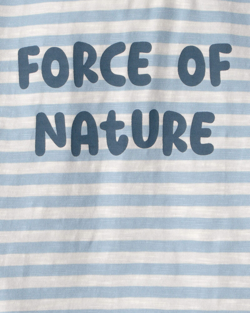 Toddler Organic Cotton 'Force of Nature' Striped Tee, image 3 of 4 slides