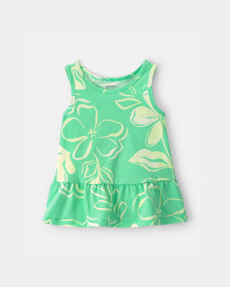 Tout-petit fille - D&eacute;bardeur p&eacute;plum &agrave; motif floral - Vert, image 1 sur 2 diapositives