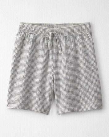Boys 2-Piece Organic Cotton Seersucker Gauze Top & Short Set, 