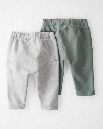 B&eacute;b&eacute; - Pantalons en coton biologique, 2 pi&egrave;ces, 