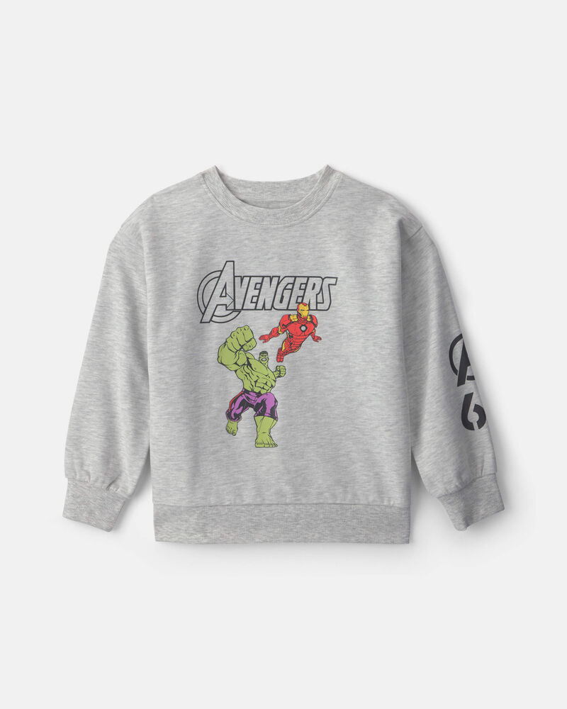 Boys &copy;Marvel Avengers Pullover Sweatshirt - White, image 1 of 3 slides