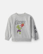 Boys &copy;Marvel Avengers Pullover Sweatshirt - White, image 1 of 3 slides