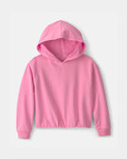 Girls French Terry Hoodie - Pink, image 1 of 3 slides