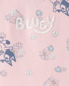 Baby Girl Bluey Floral Print Short-Sleeve Graphic Tee - Pink, image 3 of 4 slides