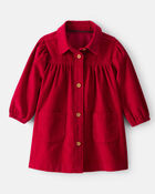 Baby Girl Corduroy Long-Sleeve Dress - Red, image 1 of 5 slides