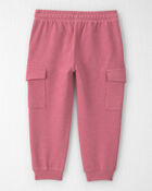 Toddler Girl Organic Cotton French Terry Cargo Pants, image 2 of 6 slides
