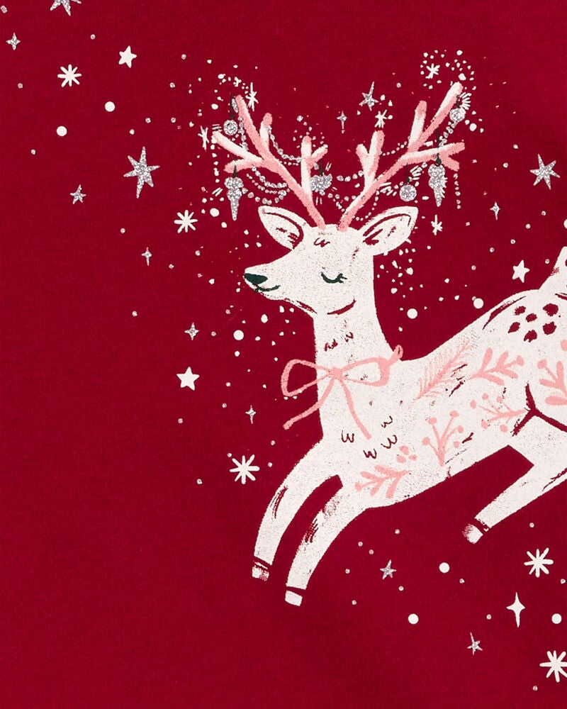 Baby Reindeer Peplum Top, image 2 of 3 slides