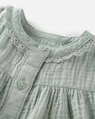 Baby Girl Organic Cotton Gauze Dress, image 5 of 6 slides