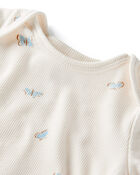 Baby 2-Piece Organic Cotton Ribbed Knit Set in Butterfly Breeze Print, image 2 of 4 slides