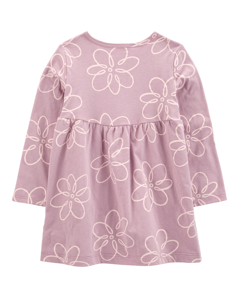 Toddler Floral Jersey Dress, image 2 of 4 slides