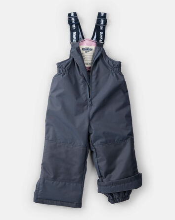 Toddler Girl 1-Piece Taslan Snowsuit - Rosewood, 