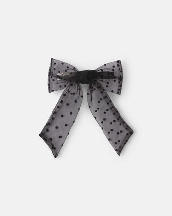 Toute-petit fille - Pince &agrave; cheveux &agrave; tissu transparent - Noir, 