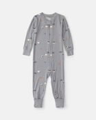 B&eacute;b&eacute; - Pyjama ajust&eacute; 1-pi&egrave;ce PurelySoft &agrave; motif d&rsquo;Halloween &ndash; Gris, image 1 sur 7 diapositives