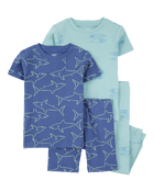 Toddler 4-Piece Shark Surfboard 100% Snug Fit Cotton Pyjamas, image 1 of 4 slides