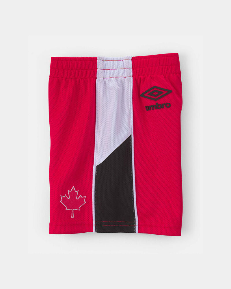 Tout-petit - Short de soccer en maille Umbro du Canada - Rouge/Blanc/Noir, image 5 sur 8 diapositives