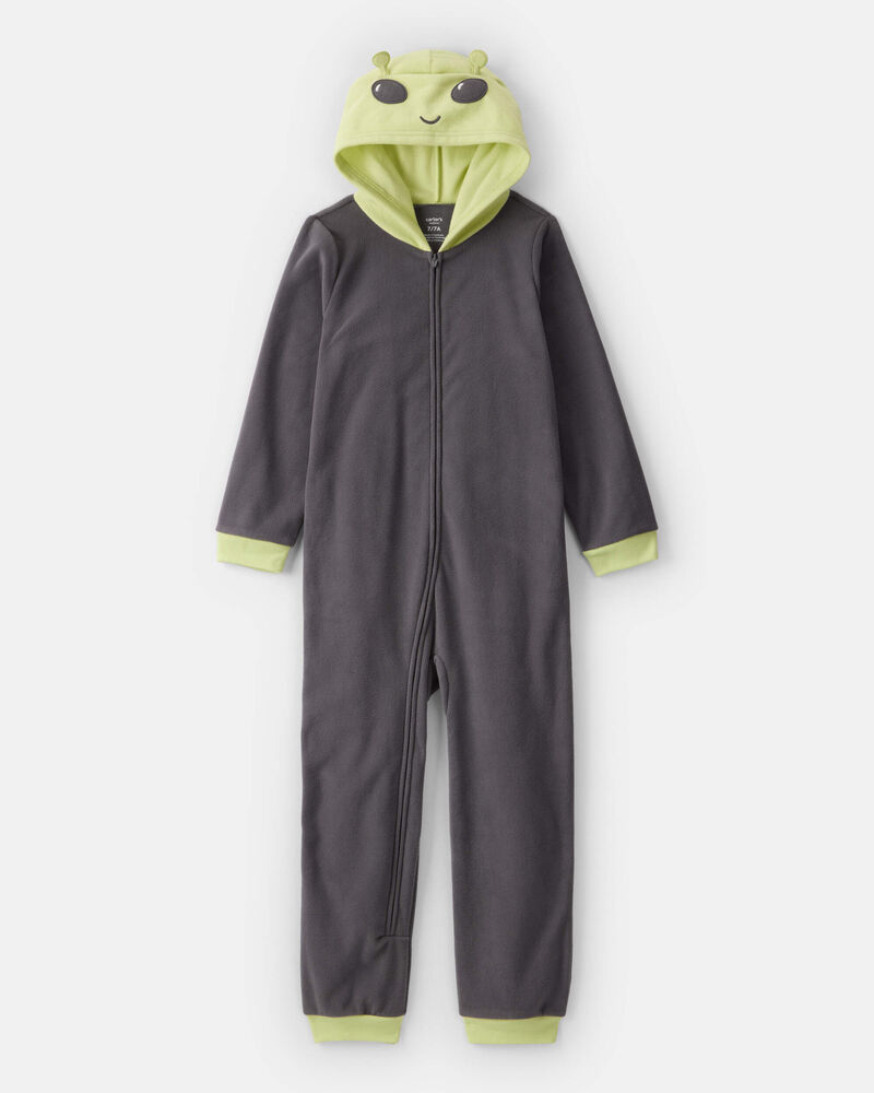 Boys Alien Fleece Long-Sleeve Snug Fit 1-Piece Pyjamas, image 1 of 3 slides