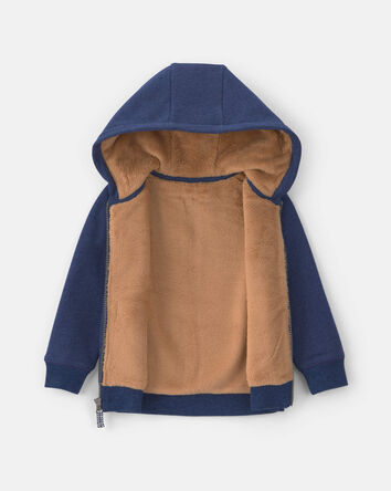 Toddler Boy Fleece Zip-Up Jacket - Navy Blue, 