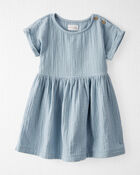 Toddler Organic Cotton Gauze Dress in Blue
, image 9 of 10 slides