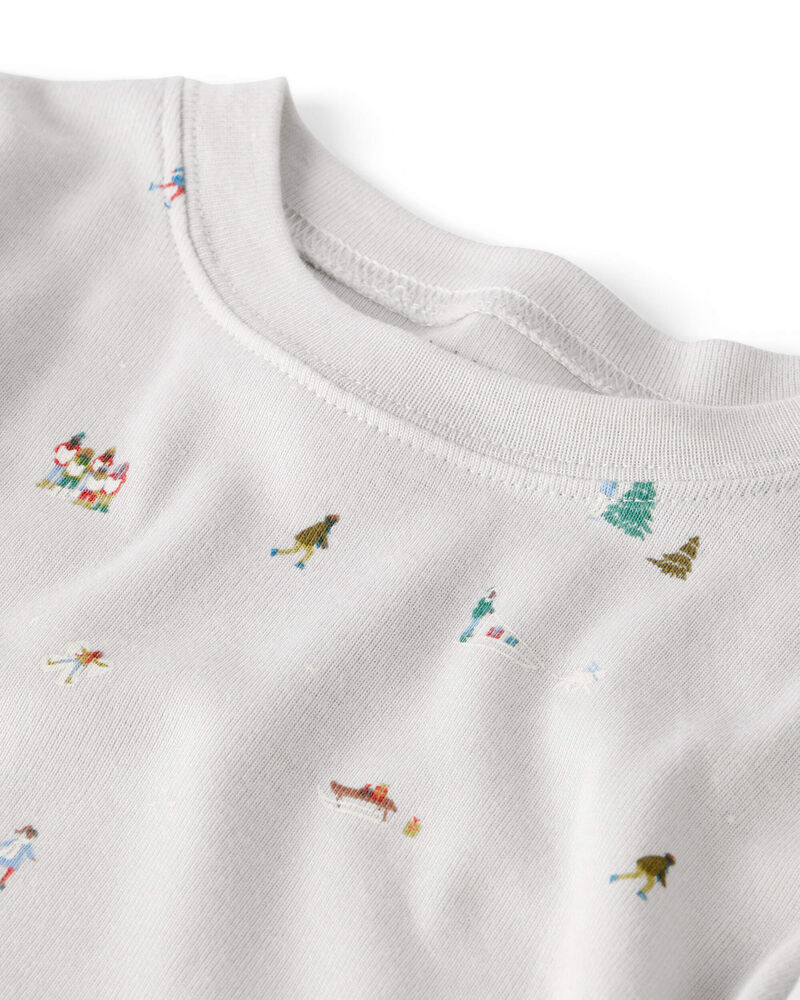 Kid Organic Cotton Pyjamas in Frosted Trail Print, image 2 of 4 slides