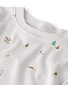 Kid Organic Cotton Pyjamas in Frosted Trail Print, image 2 of 4 slides