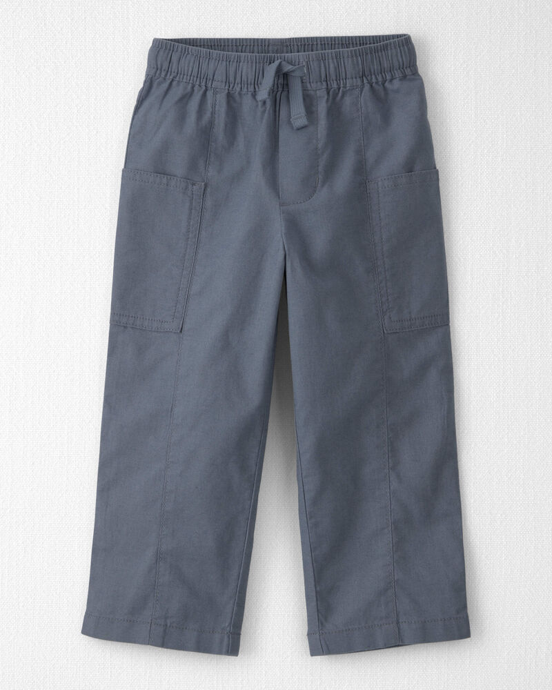 Toddler Boy Linen Pants Made with Organic Cotton, image 1 of 5 slides