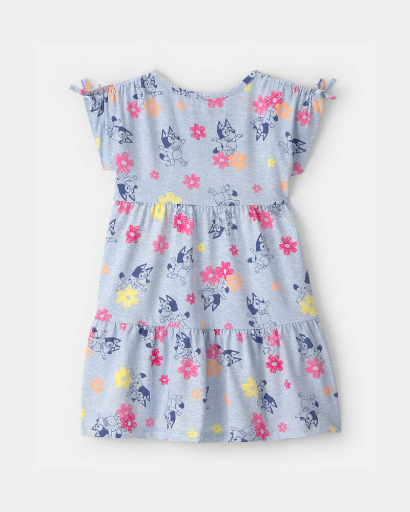 Toddler Girl Bluey&trade; Floral Dress - Blue, image 2 of 4 slides