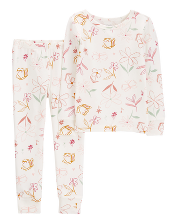 Tout-petit fille - Pyjama 2 pi&egrave;ces ivoire PurelySoft, 