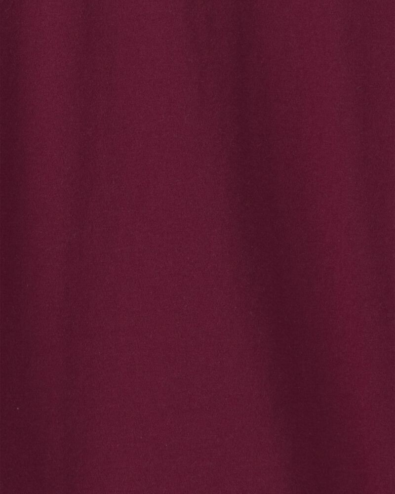 Boys Long-Sleeve Henley T-Shirt - Burgundy, image 2 of 3 slides