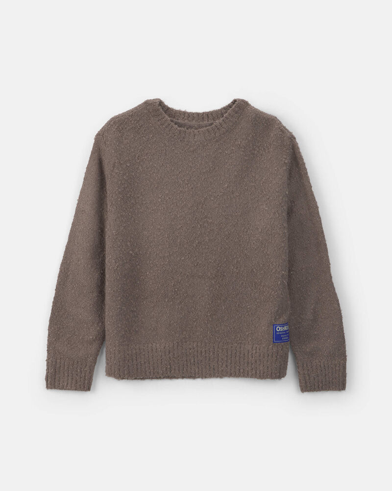 Boys Fuzzy Sweater - Brown, image 1 of 3 slides