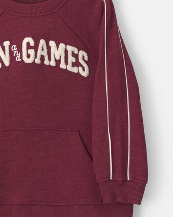 Toddler Boy 'Fun & Games' Pullover Sweatshirt - Burgundy, 