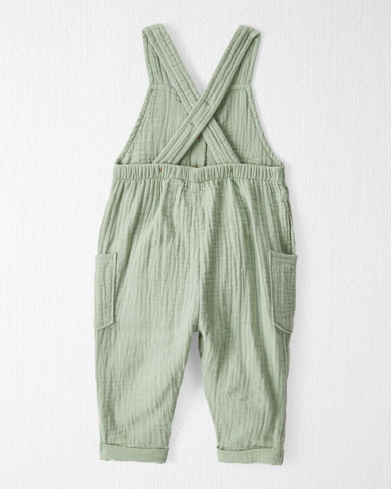 Baby Organic Cotton Gauze Overalls, image 3 of 6 slides