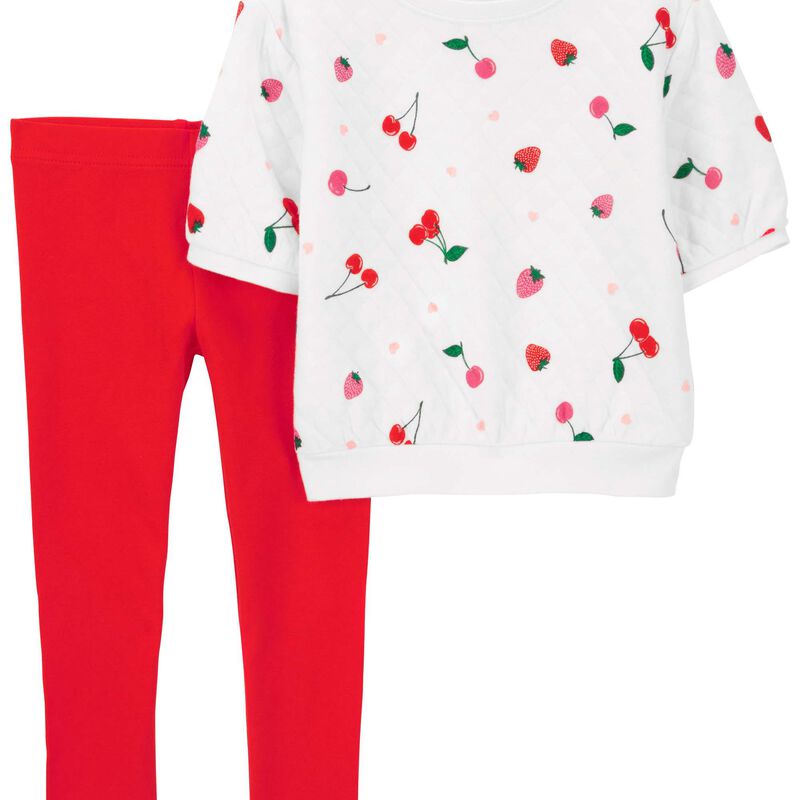 White/Red 2Piece Cherry Top & Legging Set Carter’s Oshkosh Canada