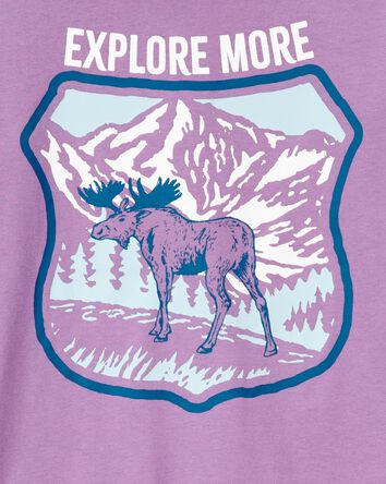 T-shirt en jersey imprimé Explore more, 