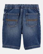 Kid Pull-On Denim Shorts - Navy, image 2 of 5 slides