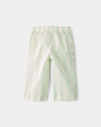 B&eacute;b&eacute; fille - Pantalon &agrave; rayures - Vert/Ivoire, 