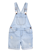 Kid Iconic Denim Shortalls - Blue, image 1 of 5 slides