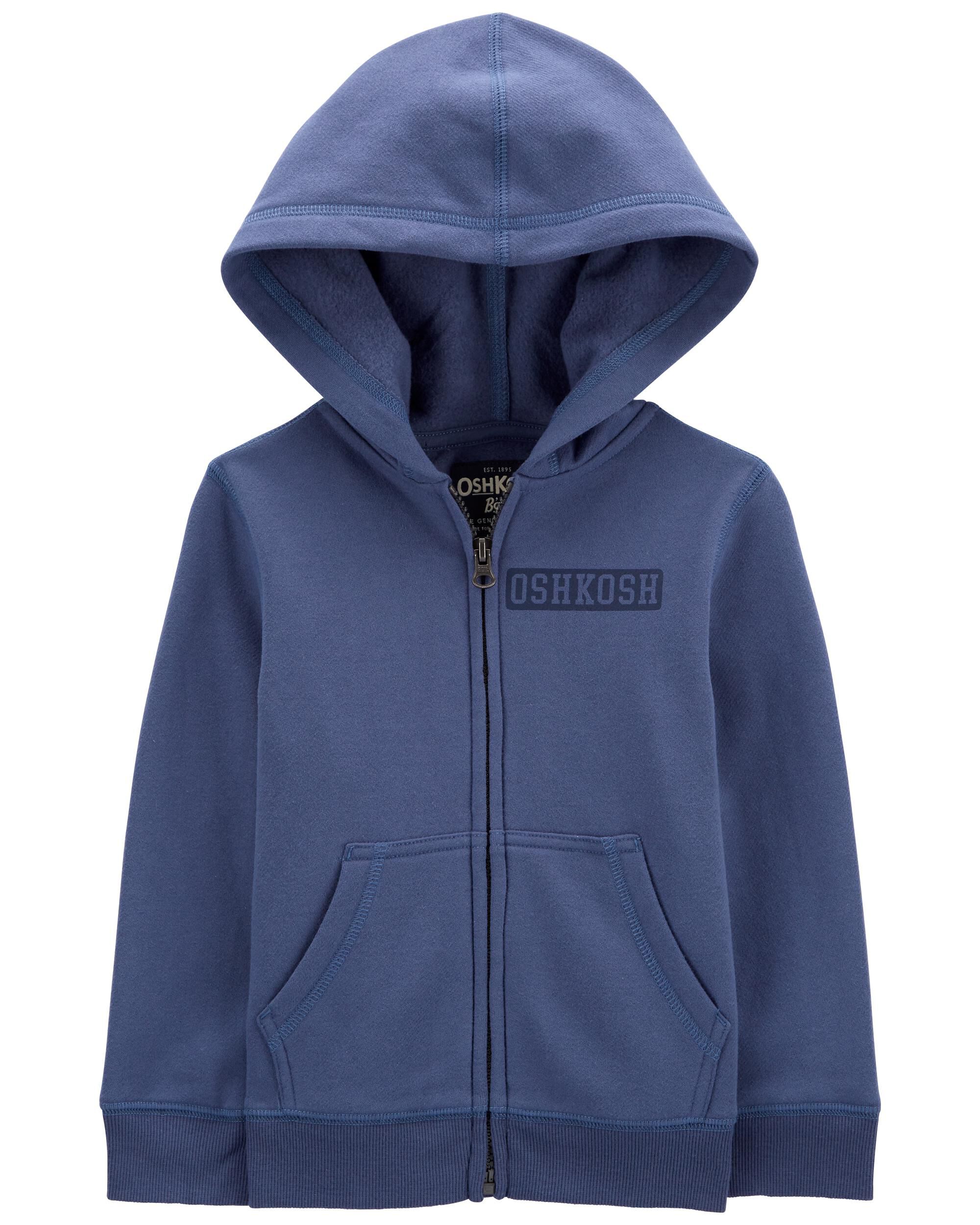 Blue Fleece OshKosh Logo Zip Up Hoodie Carter s Oshkosh Canada