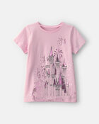 Girls Disney&copy; Castle Graphic Tee - Pink, image 1 of 3 slides