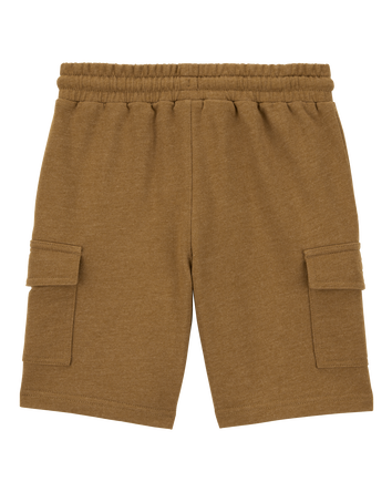 Kid Solid Knit Shorts - Brown, 