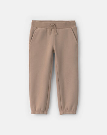 Toddler Girl Fleece Joggers &ndash; Brown, 