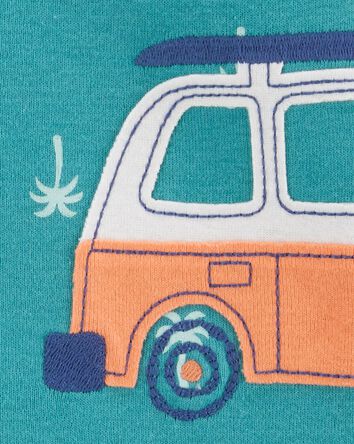 Toddler Car Palm Tree Snug Fit Cotton 1-Piece Pyjamas, 