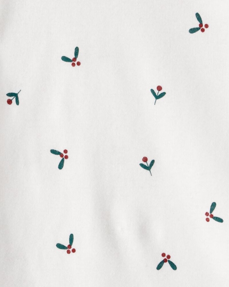 Baby Girl 3-Piece DayDream Fleece Floral Long-Sleeve Bodysuit & Pant Set - Red, image 4 of 5 slides