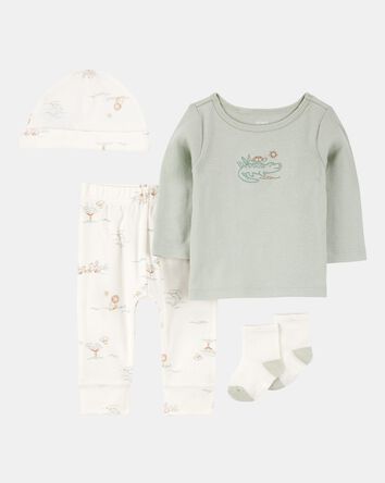 Baby 4-Piece Turtle Outfit Set, 