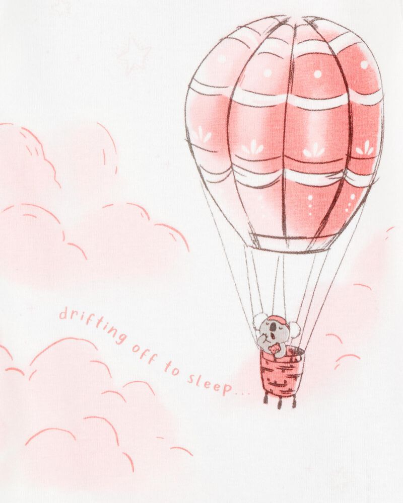 Toddler Girl 4-Piece Air Balloon Cotton Pyjamas, image 3 of 5 slides