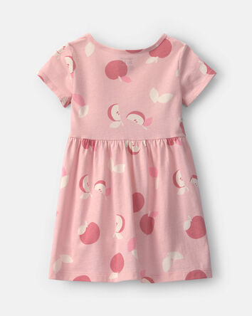 Toddler Girl Apple Short-Sleeve Dress - Pink, 