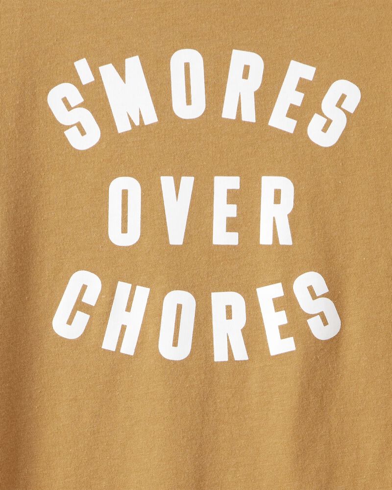 Boys Smores Long-Sleeve Graphic Tee - Brown, image 2 of 3 slides