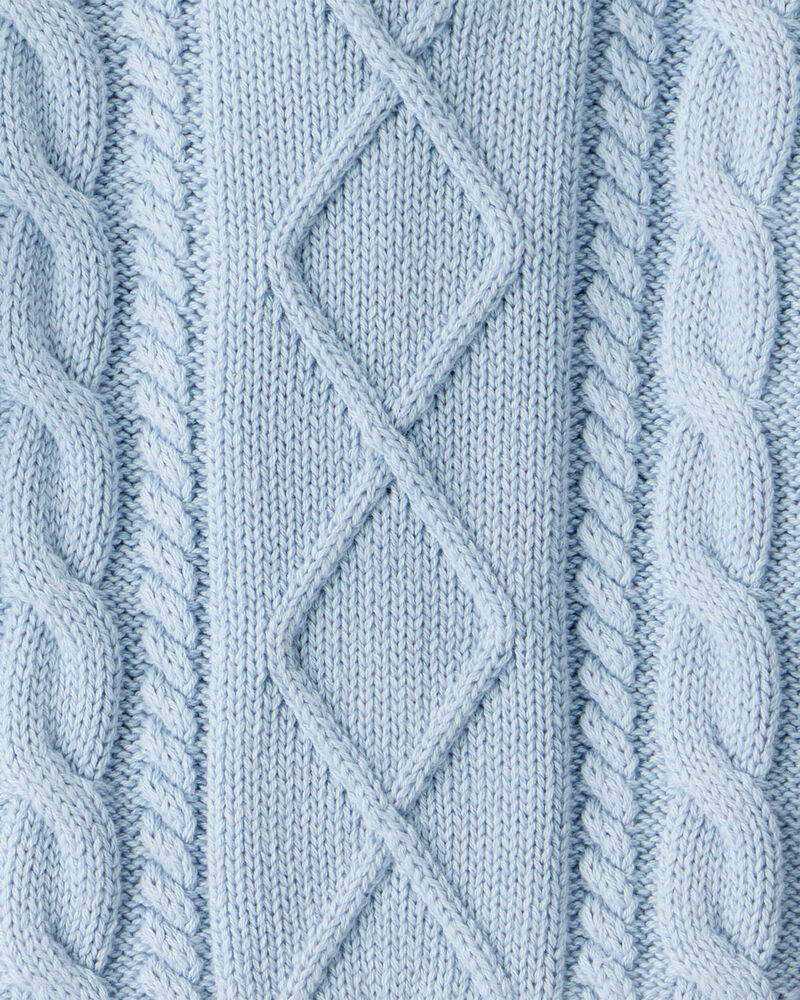 Baby Organic Cotton Cable Knit Sweater, image 3 of 4 slides
